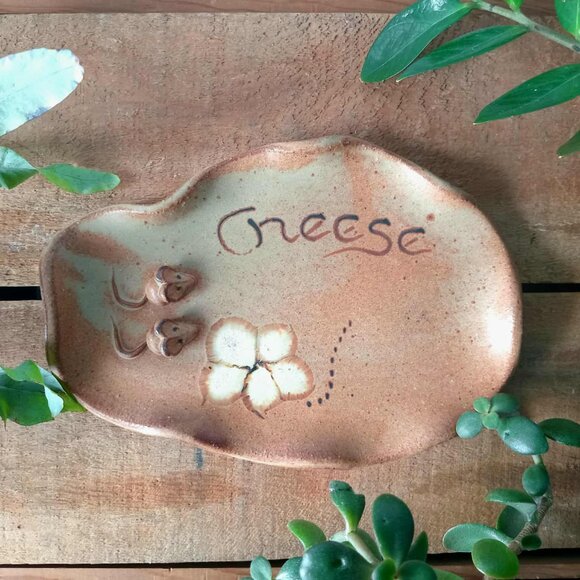 Ceramic Mouse Cheese Plate - Picture 1 of 8